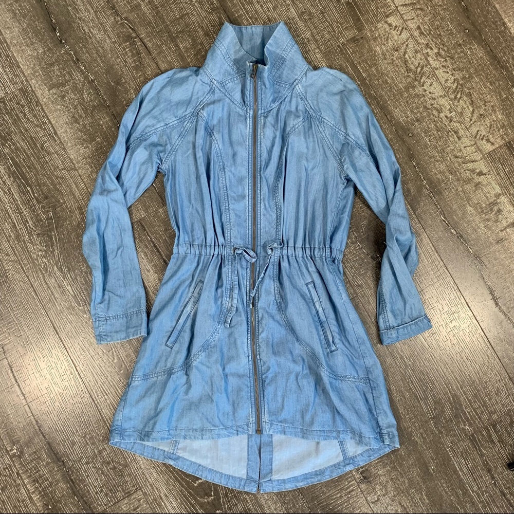 Athleta women’s switchback chambray long jacket